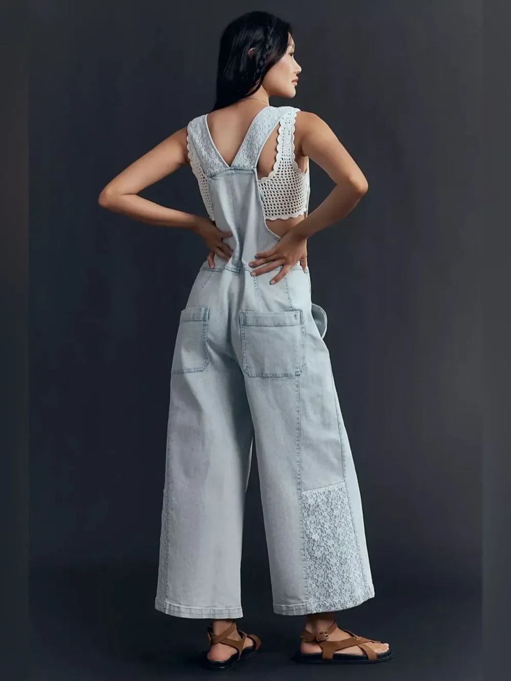 New Anthropologie Pilcro Front-Zip Wide-Leg Jumpsuit Size S - Picture 3 of 8